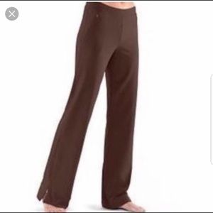 Brown LucyTech flared activewear pants